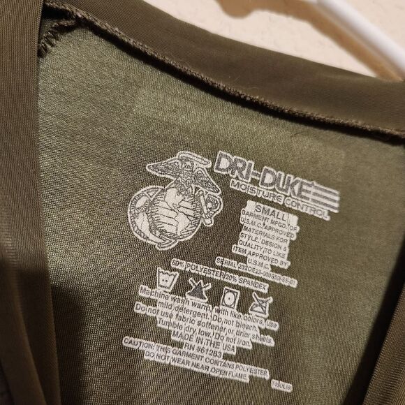 Mens green moisture control shirt marines - Picture 4 of 6